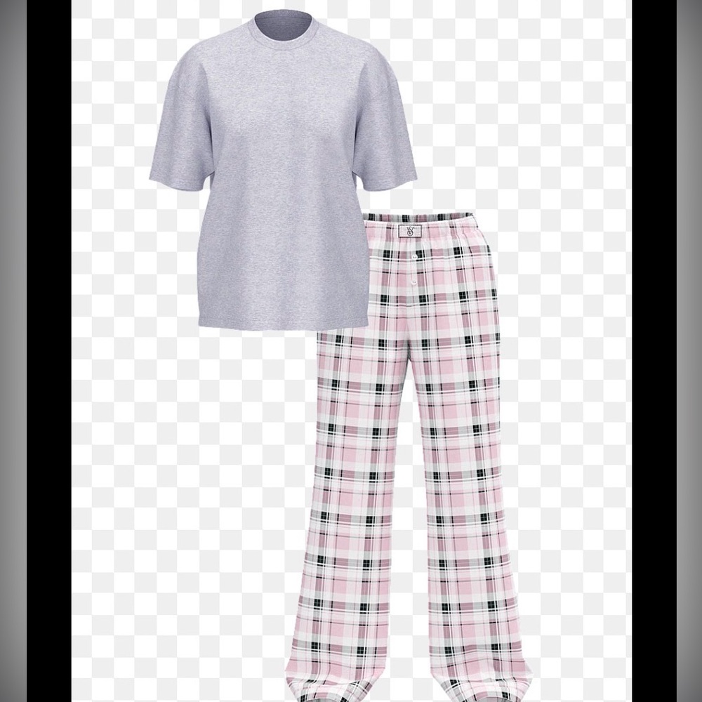Victoria's Secret Gray and Pink Pajamas
